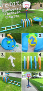 Image Instructions for Setting Up an Obstacle Course in a Backyard